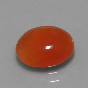 1.84カラットの天然オレンジカーネリアン（9.3×7.2 mm・透明）