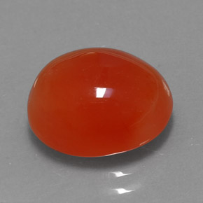 4.00カラットの天然オレンジカーネリアン（11.3×9.2 mm・透明）