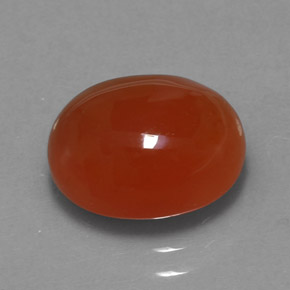 3.44カラットの天然オレンジカーネリアン（10.6×8.5 mm・透明）