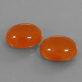 カラットの天然オレンジカーネリアン（11×9.1 mm・透明）