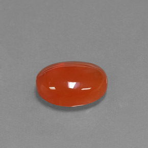 3.02カラットの天然オレンジカーネリアン（11.1×9 mm・オーバルカット）