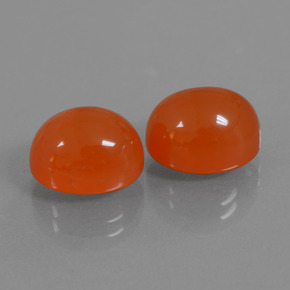 カラットの天然オレンジカーネリアン（11.1×9.1 mm・オーバルカット）