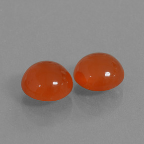 カラットの天然オレンジカーネリアン（7.12 mm・ラウンドカット）