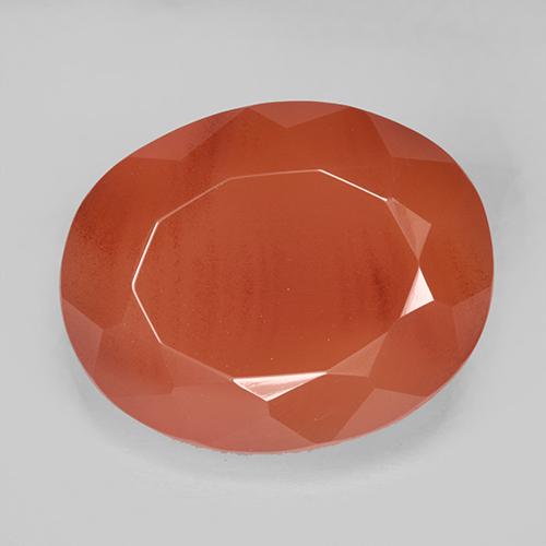 7.92カラットの天然ファイアオレンジカーネリアン（14.6×11.7 mm・オーバルカット）
