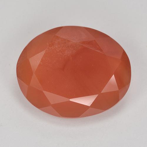 8.65カラットの天然ミディアムオレンジカーネリアン（16.5×13.3 mm・オーバルカット）