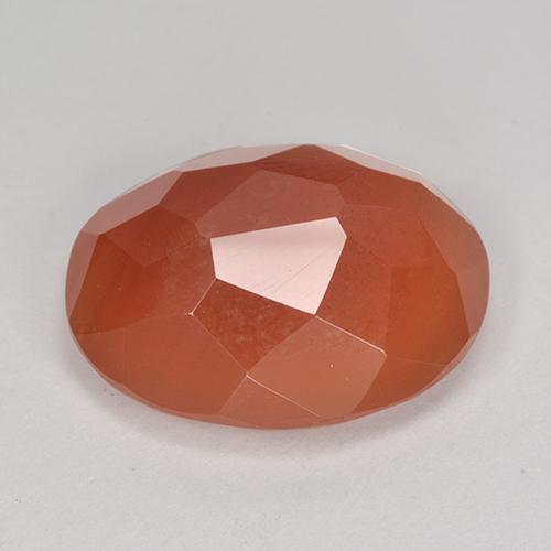 8.65カラットの天然ミディアムオレンジカーネリアン（16.5×13.3 mm・オーバルカット）