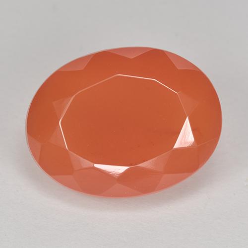 9.50カラットの天然赤みがかったオレンジカーネリアン（15.6×12 mm・オーバルカット）