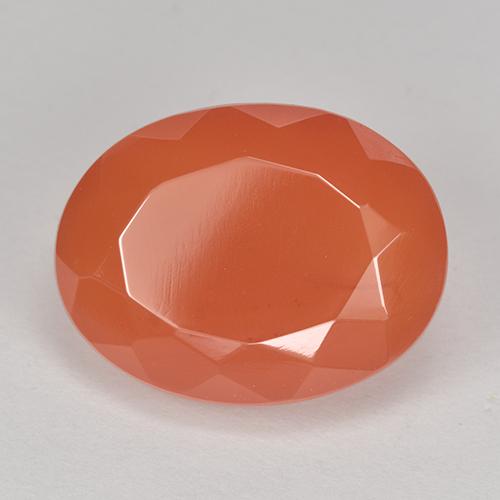 9.50カラットの天然赤みがかったオレンジカーネリアン（15.6×12 mm・オーバルカット）