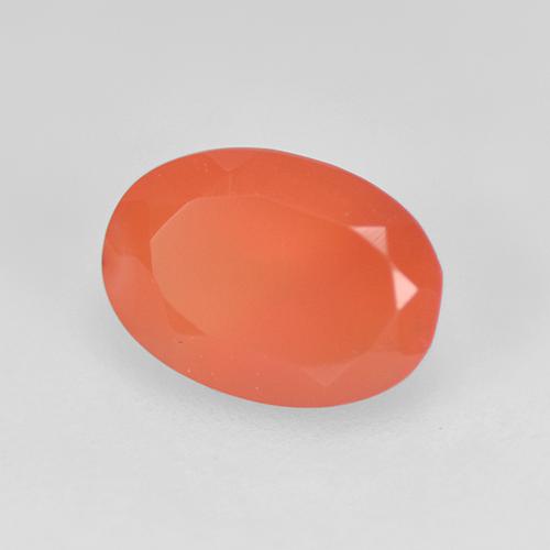 0.70カラットの天然濃いオレンジカーネリアン（7×5.1 mm・オーバルカット）