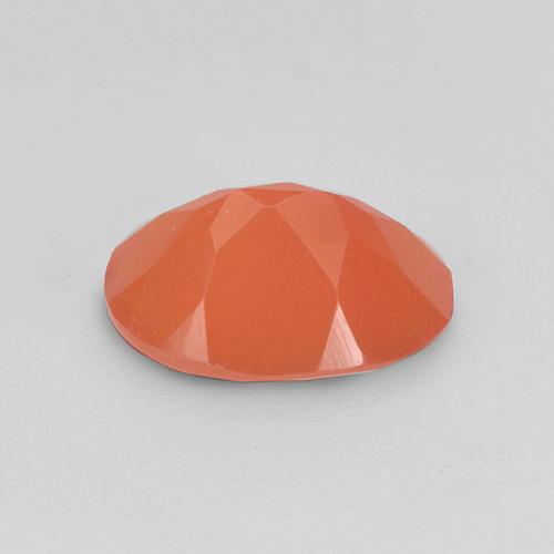 0.70カラットの天然濃いオレンジカーネリアン（7×5.1 mm・オーバルカット）
