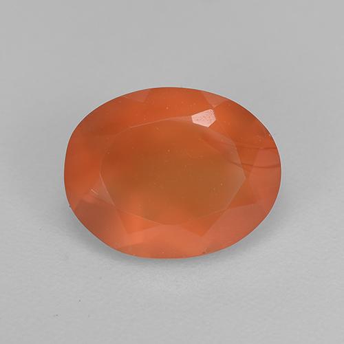 1.51カラットの天然赤みがかったオレンジカーネリアン（8.9×7 mm・オーバルカット）