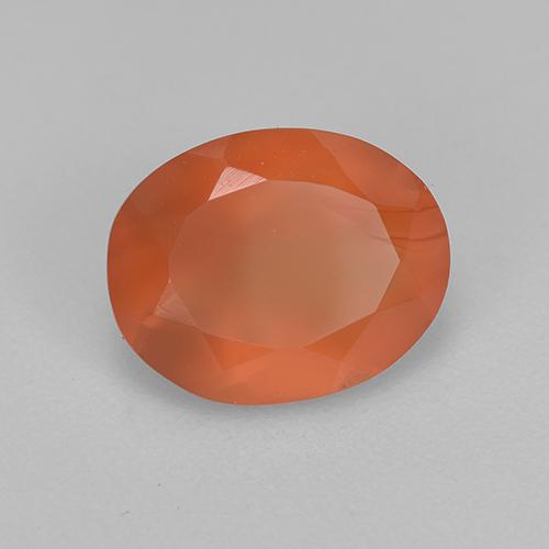 1.51カラットの天然赤みがかったオレンジカーネリアン（8.9×7 mm・オーバルカット）