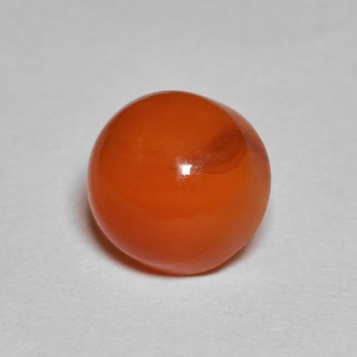 2.38カラットの天然アンバーオレンジカーネリアン（7.90 mm・ラウンドカット）