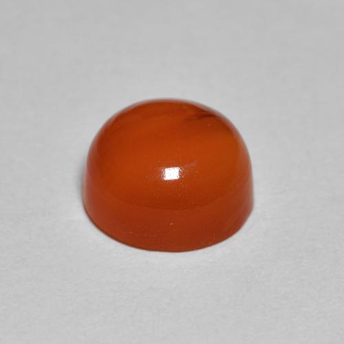 2.38カラットの天然アンバーオレンジカーネリアン（7.90 mm・ラウンドカット）