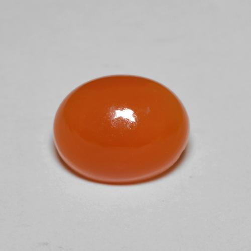 2.14カラットの天然アンバーオレンジカーネリアン（9×7.1 mm・オーバルカット）