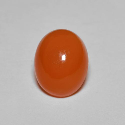 2.14カラットの天然アンバーオレンジカーネリアン（9×7.1 mm・オーバルカット）