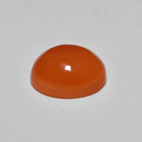 2.14カラットの天然アンバーオレンジカーネリアン（9×7.1 mm・オーバルカット）