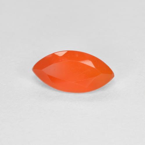 0.57カラットの天然ミディアムオレンジカーネリアン（8×4.1 mm・マーキス）