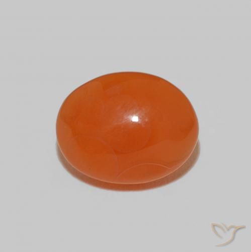 2.18ct 天然 ディープレッドがかったオレンジ カーネリアン, 楕円形, オペーク