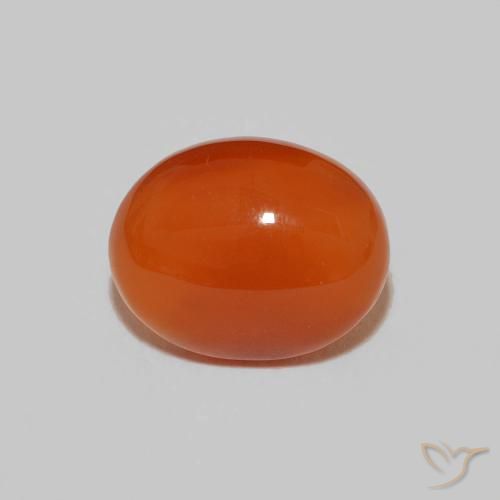 2.63ct 天然 アンバーオレンジ カーネリアン, 楕円形, オペーク