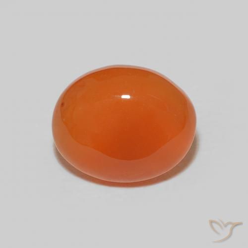 2.74ct 天然 濃いオレンジ カーネリアン, 楕円形, オペーク