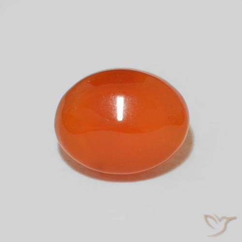 2.04ct 天然 ミディアムオレンジ カーネリアン, 楕円形, オペーク