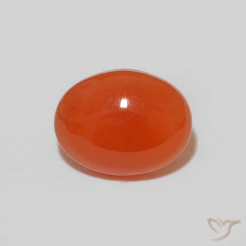1.77ct 天然 濃いオレンジ カーネリアン, 楕円形, オペーク