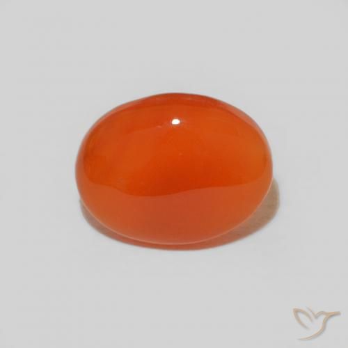 1.63ct 天然 濃いオレンジ カーネリアン, 楕円形, オペーク