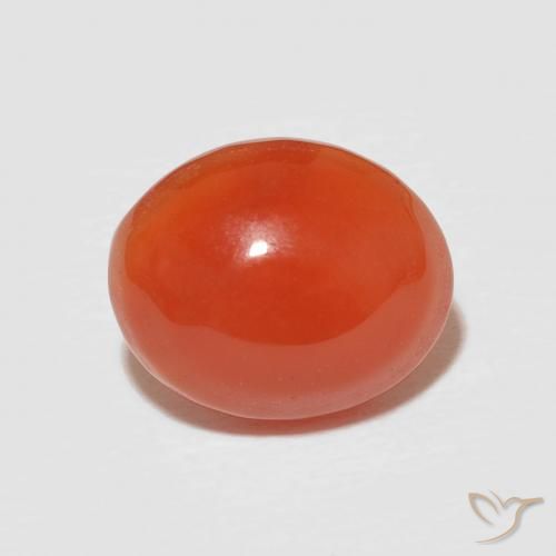 2.52ct 天然 ミディアムオレンジ カーネリアン, 楕円形, オペーク