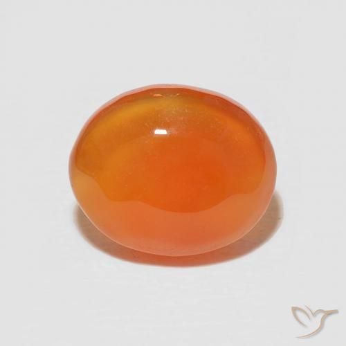2.58ct 天然 ミディアムオレンジ カーネリアン, 楕円形, オペーク