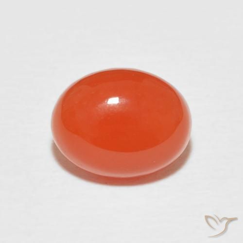 2.08ct 天然 濃いオレンジ カーネリアン, 楕円形, オペーク