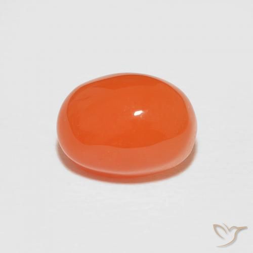 1.89ct 天然 ディープレッドがかったオレンジ カーネリアン, 楕円形, オペーク