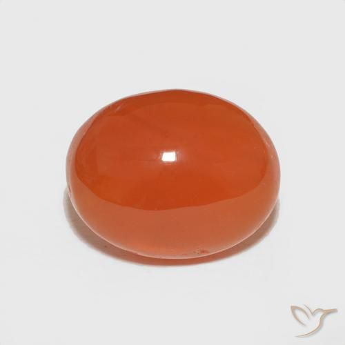 2.47ct 天然 ミディアムオレンジ カーネリアン, 楕円形, オペーク