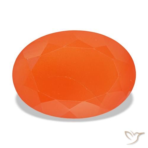 5.43ct オレンジ カーネリアン, 楕円形, 半透明