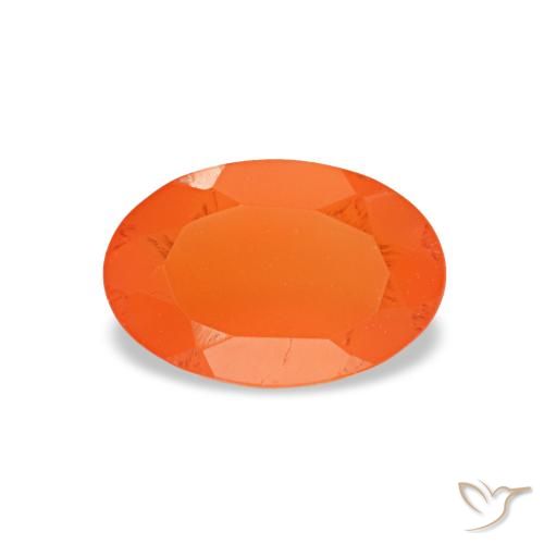 0.40ct オレンジ カーネリアン, 楕円形, 透明