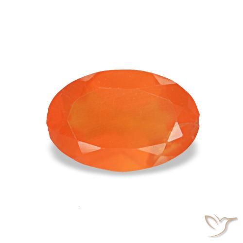 0.34ct オレンジ カーネリアン, 楕円形, 透明