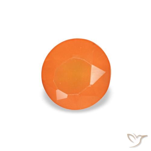 0.18ct オレンジ カーネリアン, ラウンド, 透明