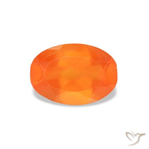 0.37ct オレンジ カーネリアン, 楕円形, 透明