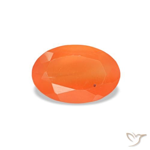 0.38ct オレンジ カーネリアン, 楕円形, 透明
