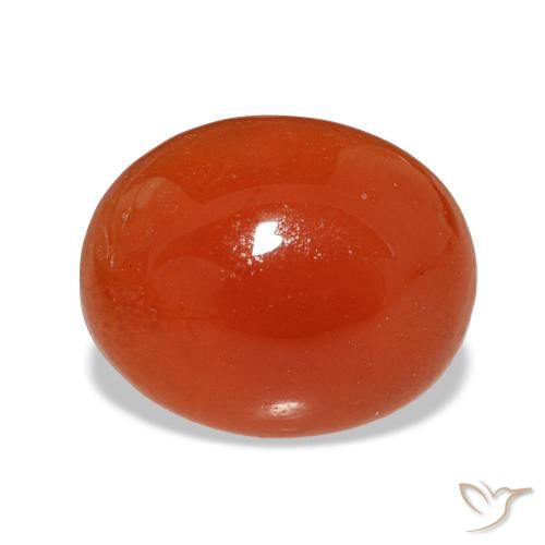2.28ct レッド カーネリアン, 楕円形, 半透明