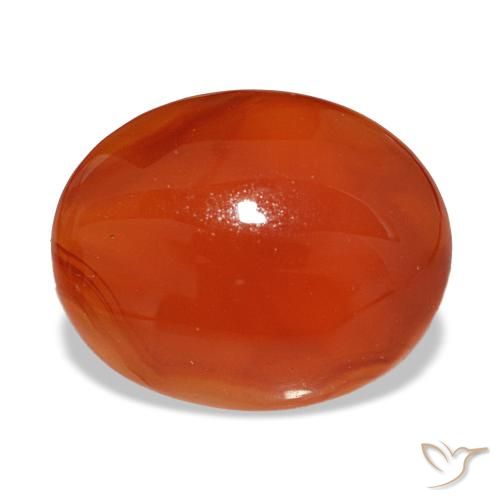 2.85ct レッド カーネリアン, 楕円形, 半透明