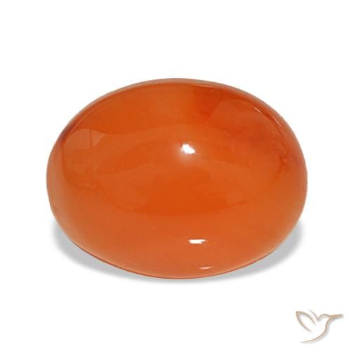 2.38ct レッド カーネリアン, 楕円形, 半透明