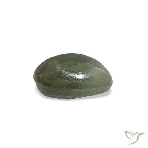 0.49カラットの天然ミディアムグレーCat's Eye Alexandrite（5.3×3.7 mm・オーバルカット）