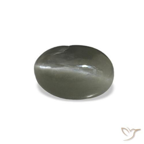 0.35カラットの天然ミディアムグレーCat's Eye Alexandrite（5.2×3.5 mm・オーバルカット）