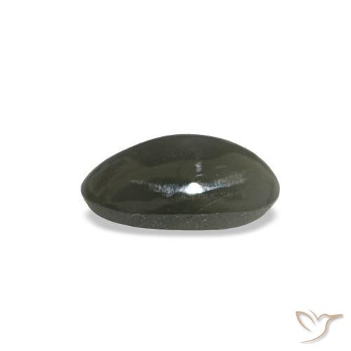 0.35カラットの天然ミディアムグレーCat's Eye Alexandrite（5.2×3.5 mm・オーバルカット）