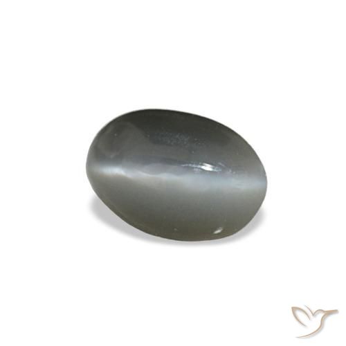 0.33カラットの天然ミディアムグレーCat's Eye Alexandrite（5×3.4 mm・オーバルカット）