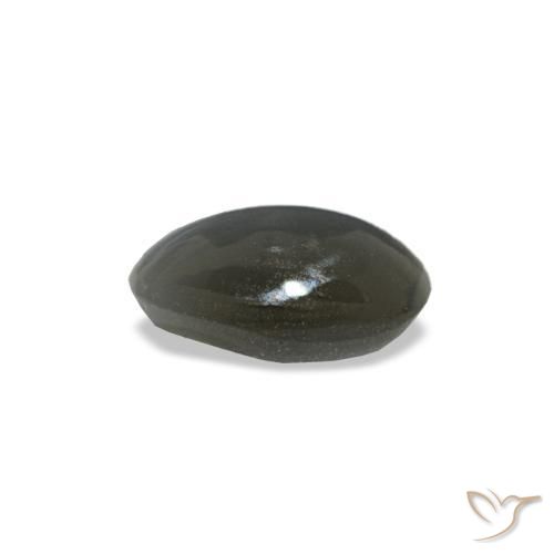 0.33カラットの天然ミディアムグレーCat's Eye Alexandrite（5×3.4 mm・オーバルカット）