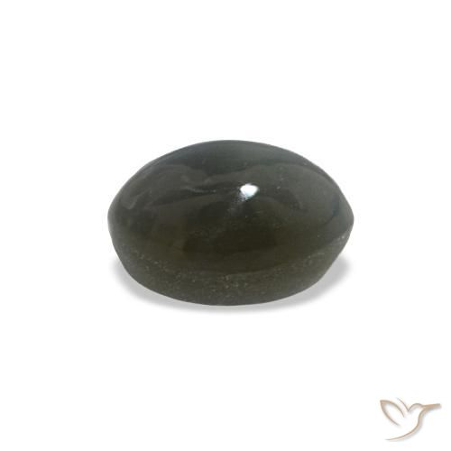0.40カラットの天然ミディアムグレーCat's Eye Alexandrite（4.6×3.1 mm・オーバルカット）