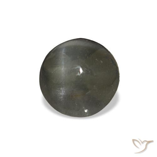 1.92カラットの天然濃い灰色Cat's Eye Alexandrite（6.49 mm・ラウンドカット）