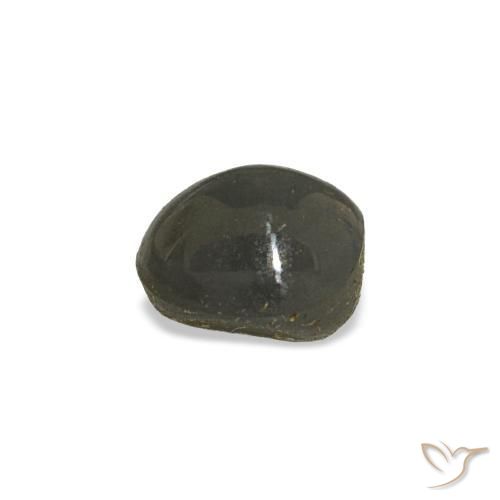 0.80カラットの天然濃い灰色Cat's Eye Alexandrite（4.9×4.7 mm・オーバルカット）